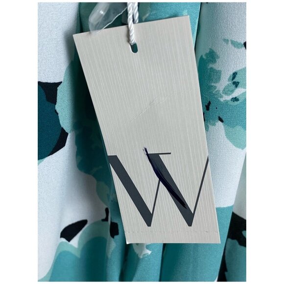 Worthington NWT $44 Jade Floral Blouse with Tie Professional Career Women's XS - Picture 4 of 7